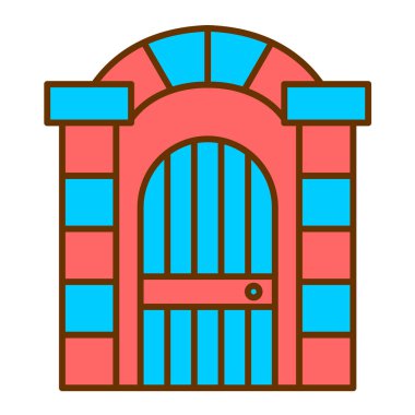 castrle modern simge vektör illüstrasyonu 