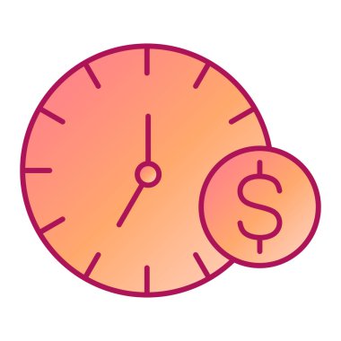 Saat simgesi vektör illüstrasyonu