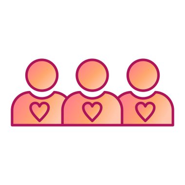 Aşk ve ilişki ikonu vektör illüstrasyon tasarımı