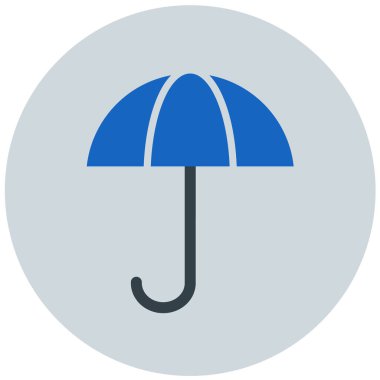 Şemsiye. Web simgesi basit illüstrasyon