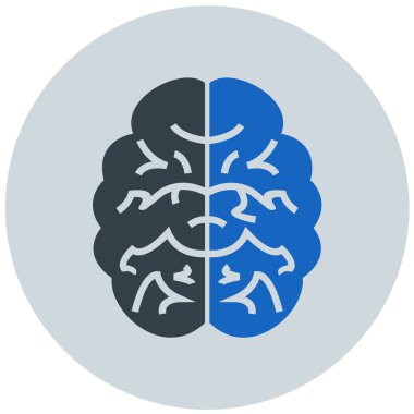 Beyin. Web simgesi basit illüstrasyon