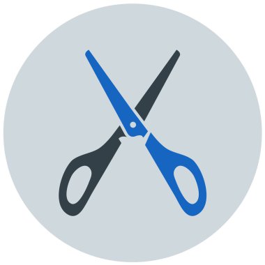 makas web simgesi vektör illüstrasyonu 