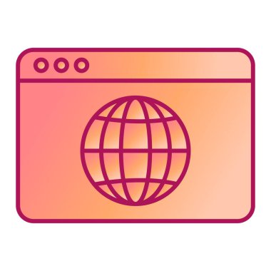 tarayıcı pencere simgesi, vektör illüstrasyonu