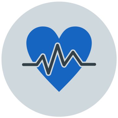 kalp atışı. Web simgesi basit illüstrasyon