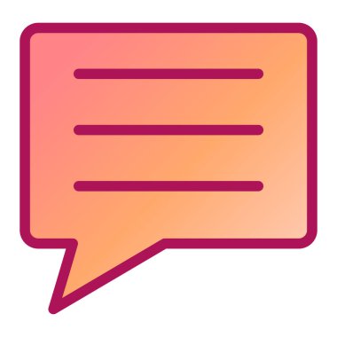 Sohbet mesajı vektör illüstrasyonu