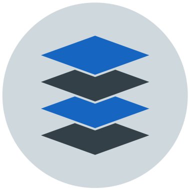 Renkli geometrik şekillerin vektör çizimi