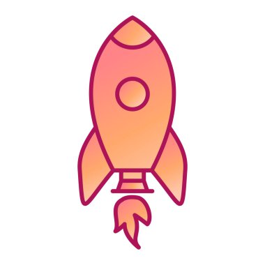 roket ikonu vektör illüstrasyonu