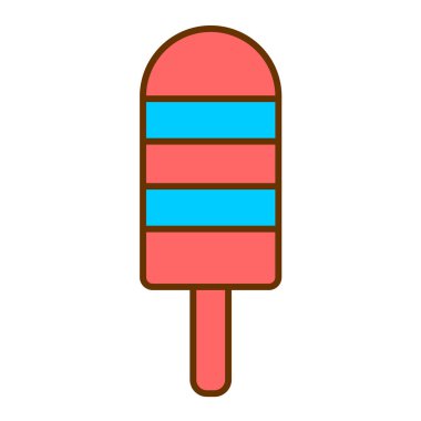dondurma ikonu vektör illüstrasyonu