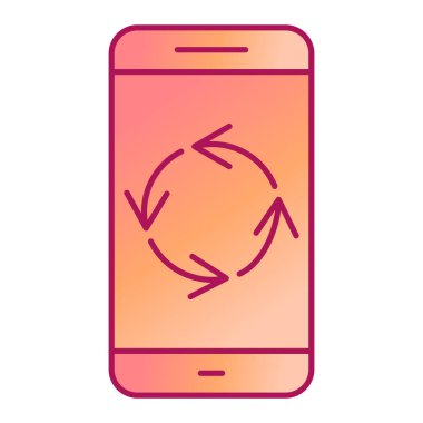 Oklu akıllı telefon, vektör illüstrasyonu