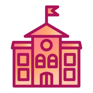 Okul binası. Basit illüstrasyon