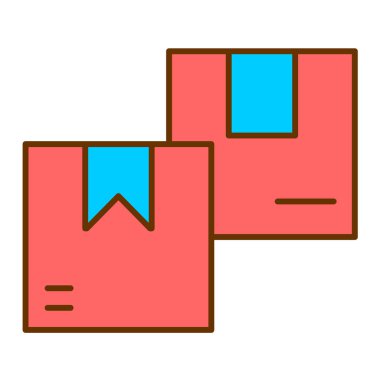 Kutu. Web simgesi basit illüstrasyon