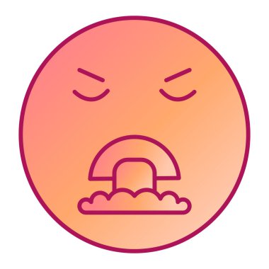 Ağlayan yüz ifadesi, vektör illüstrasyonu