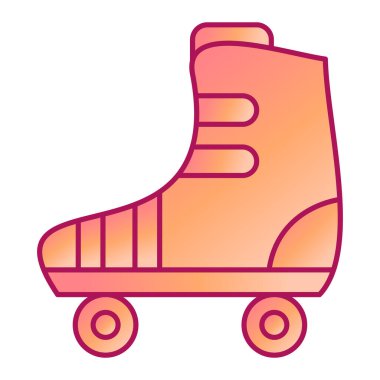 Kaykay ikonu. Web için paten vektör simgelerinin özet çizimi