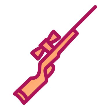 Keskin nişancı tüfeği modern ikon vektör çizimi 