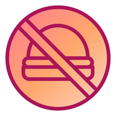 yiyecek yok modern ikon vektör illüstrasyonu