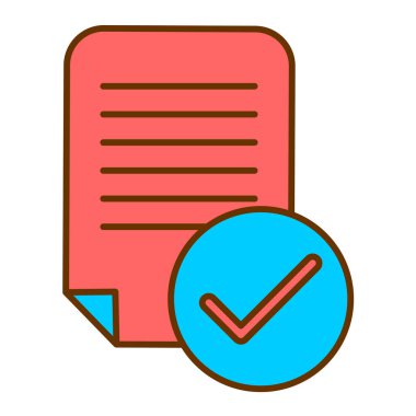 Belge. Web simgesi basit illüstrasyon