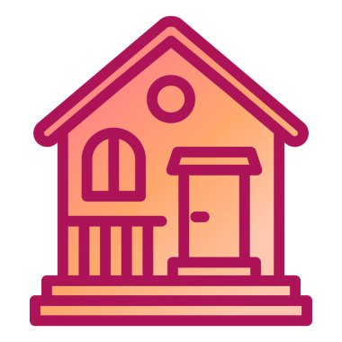 Ev. Web simgesi basit illüstrasyon