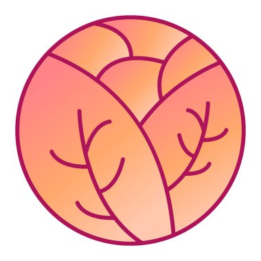 Tek bir mor nilüfer ikonunun vektör çizimi