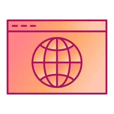 tarayıcı simgesi vektör illüstrasyonu