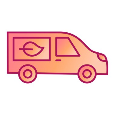 dağıtım kamyonu ikonu vektör çizimi tasarımı