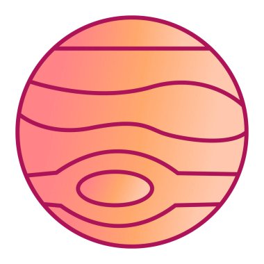 Gezegen ikonu vektör illüstrasyonu