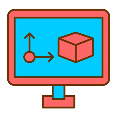 bilgisayar web simgesi basit illüstrasyon