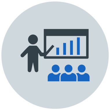 Sunum. Web simgesi basit illüstrasyon