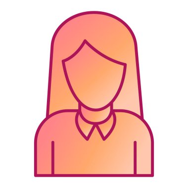 kadın avatar karakter vektör illüstrasyon tasarımı