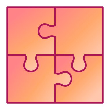 Beyaz arkaplan vektör illüstrasyonunda bulmaca simgesi