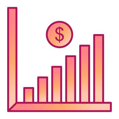 finansal büyüme grafik vektörü çizimi