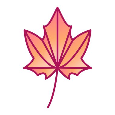 Maple Leaf modern ikon vektör çizimi 