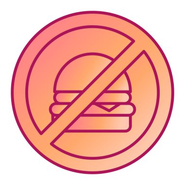 Yemek işareti yok. Vektör illüstrasyonu