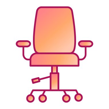 ofis sandalyesi ikon vektör illüstrasyonu