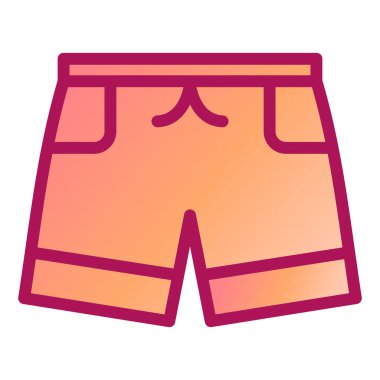 Şort. Web simgesi basit illüstrasyon