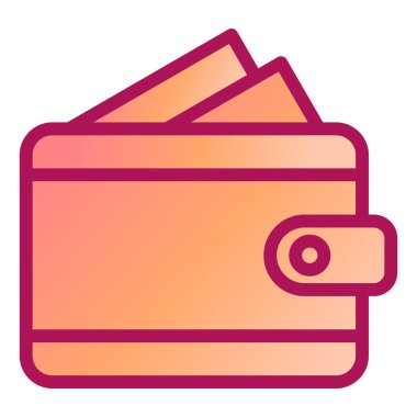 Cüzdan. Web simgesi basit illüstrasyon