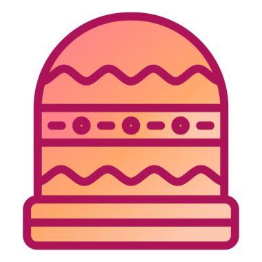 Kek. Web simgesi basit illüstrasyon