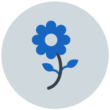 Çiçek. Web simgesi basit illüstrasyon