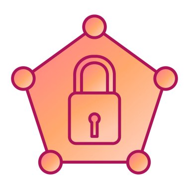 asma kilit ikon vektör çizimi