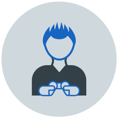 Adamım. Web simgesi basit illüstrasyon