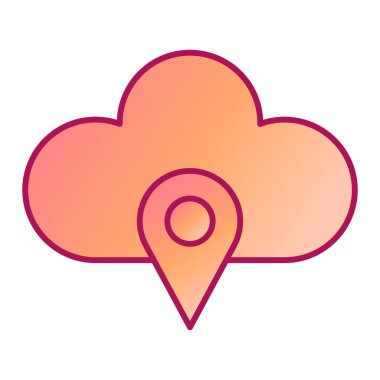 Bulut hesaplama ve teknoloji teması izole edilmiş tasarım vektörü çizimi