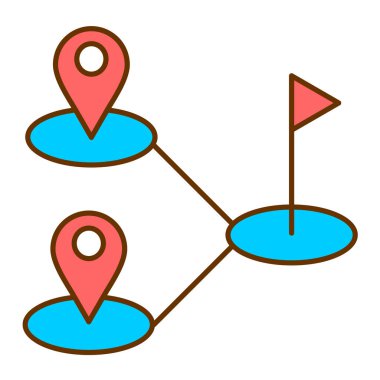 gps navigasyon konumu ikon vektör illüstrasyon tasarımı