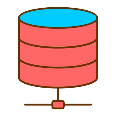 veritabanı. Web simgesi basit illüstrasyon