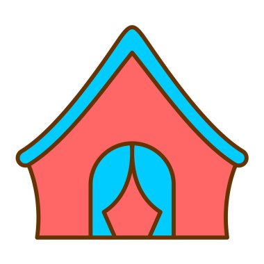 Ev. Web simgesi basit illüstrasyon