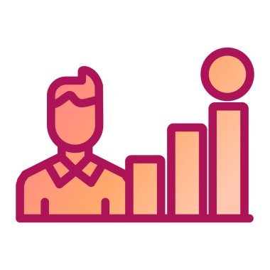 iş düz vektör simgesi