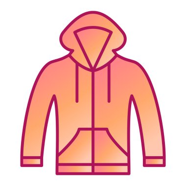 Kapüşonlu. Web simgesi basit illüstrasyon