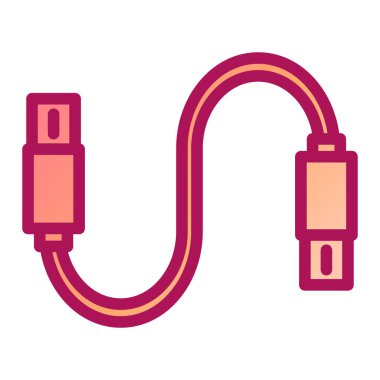 usb kablo simgesi vektör illüstrasyonu