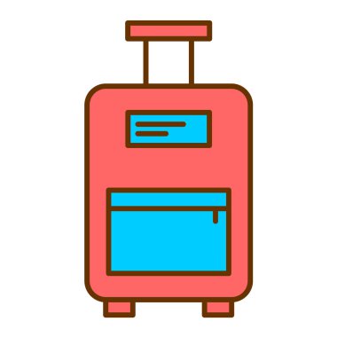 bavul modern simge vektör illüstrasyonu