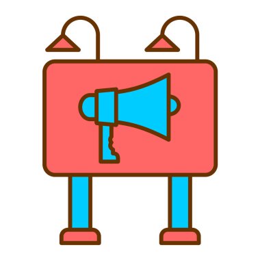 megafon web simgesi basit illüstrasyon