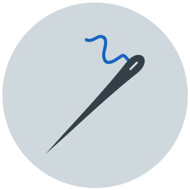 Örgü iğnesi ikonu. düz tasarım biçimi