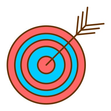 Hedef. Web simgesi basit illüstrasyon